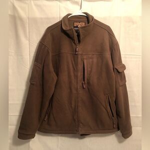 Duluth Trading Company Heavyweight Full Zip mens brown Carpenters Fleece. Size L